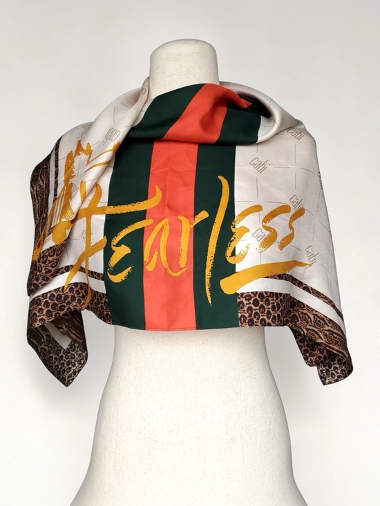 CAbi Accessories - Cabi 100% Silk Scarf- Fearless with London Skyline